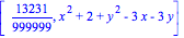 [13231/999999, x^2+2+y^2-3*x-3*y]